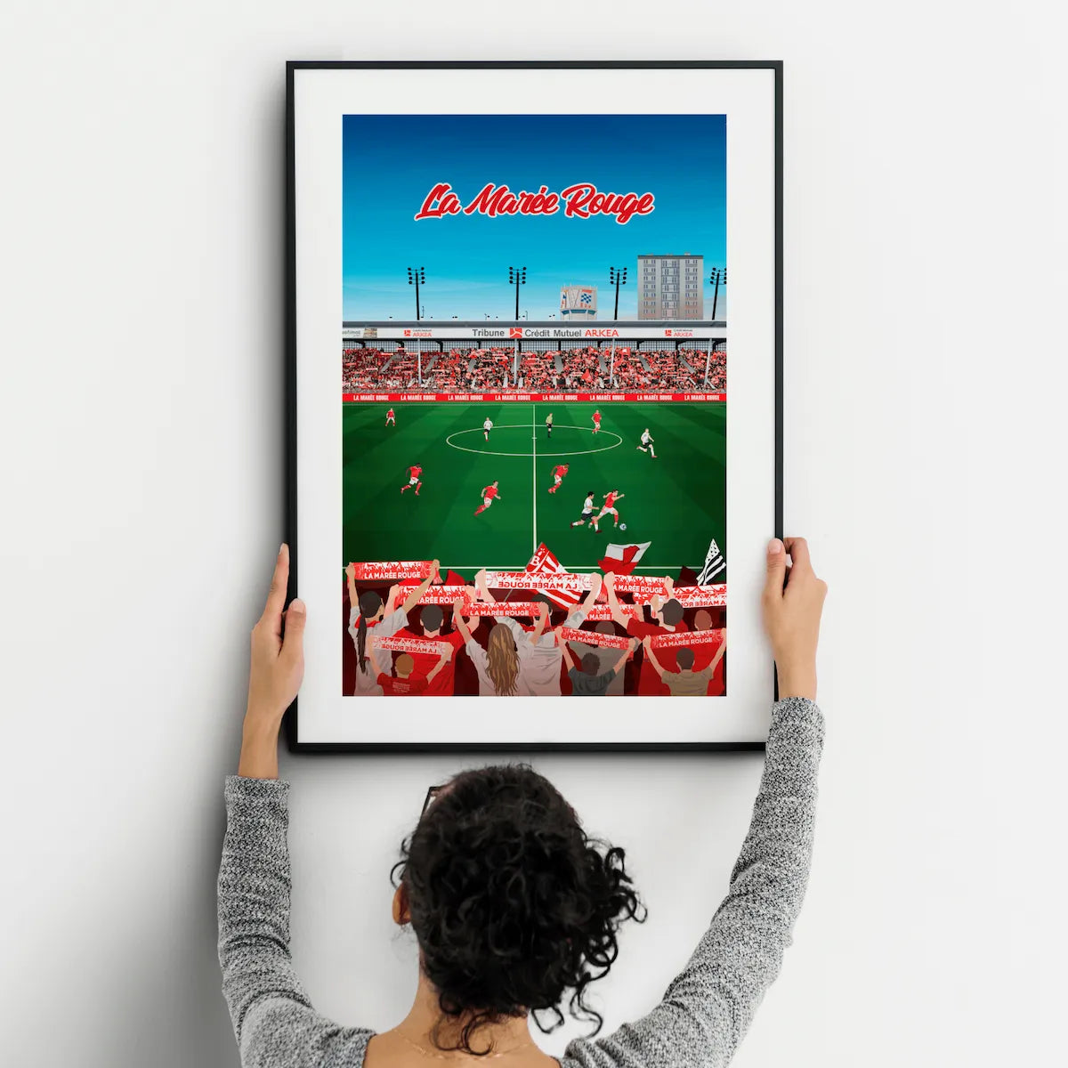 affiche brest football la marée rouge