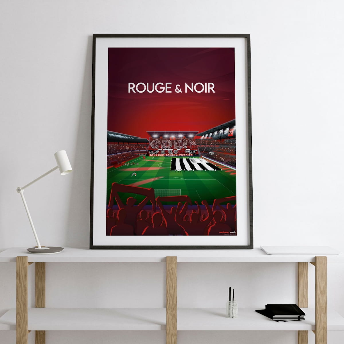 affiche rouge et noir srfc