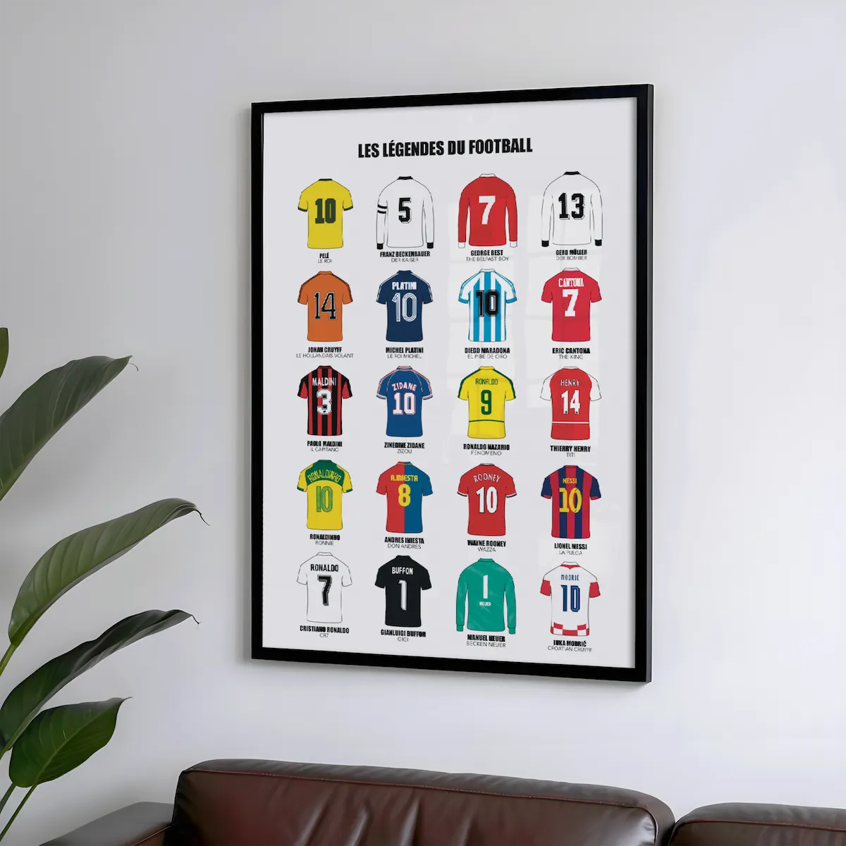 affiche des légendes du football