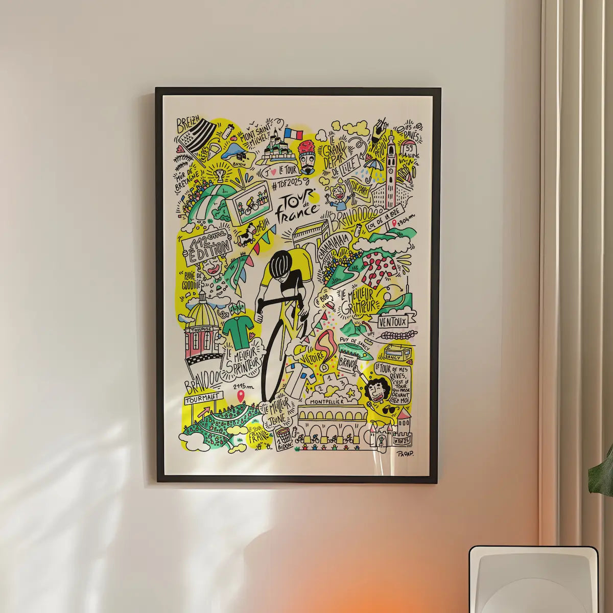 doodle art Tour de France