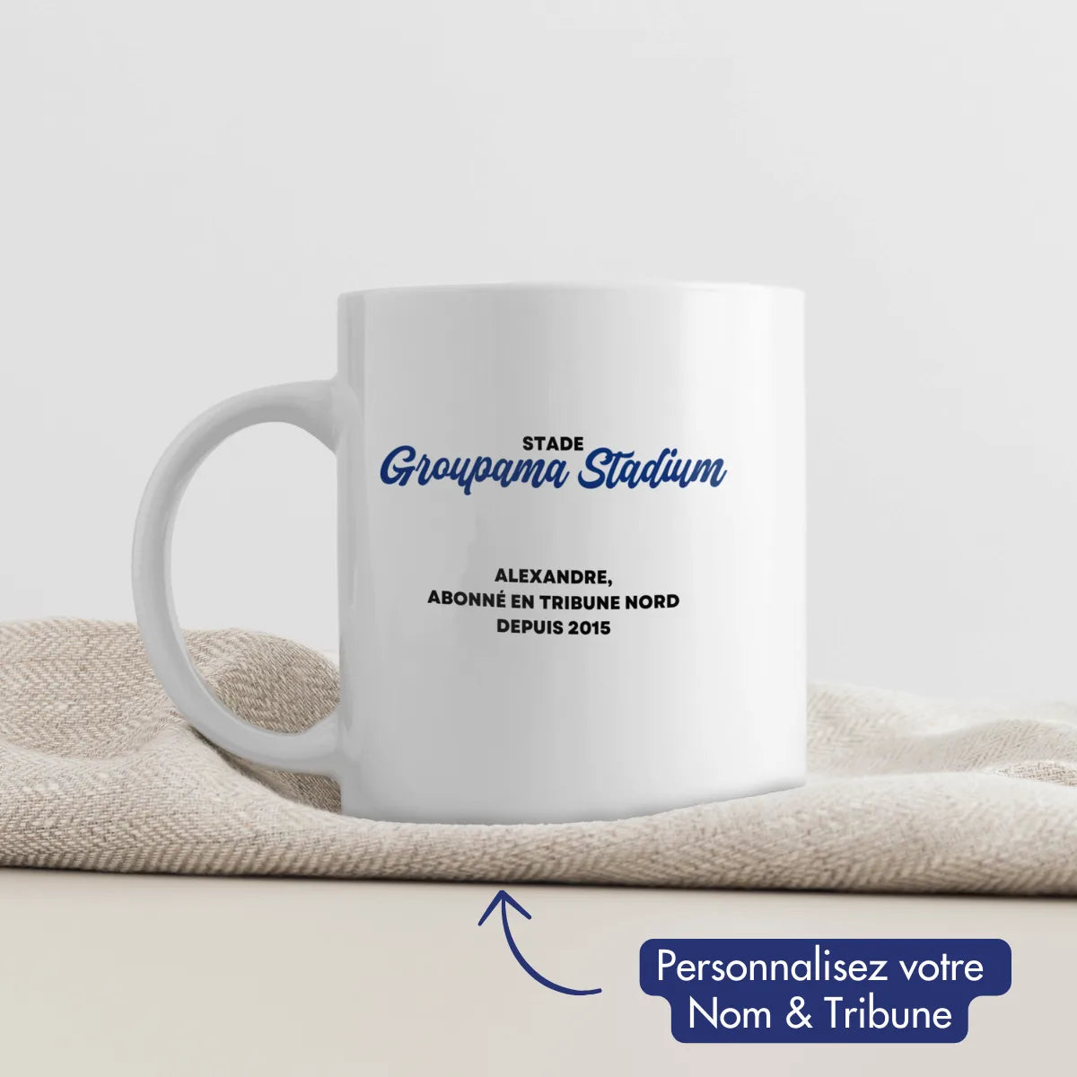 mug OL foot personnalisé