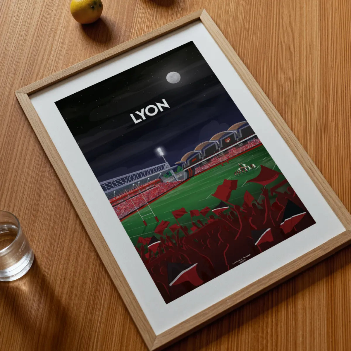 poster deco rugby LOU Lyon