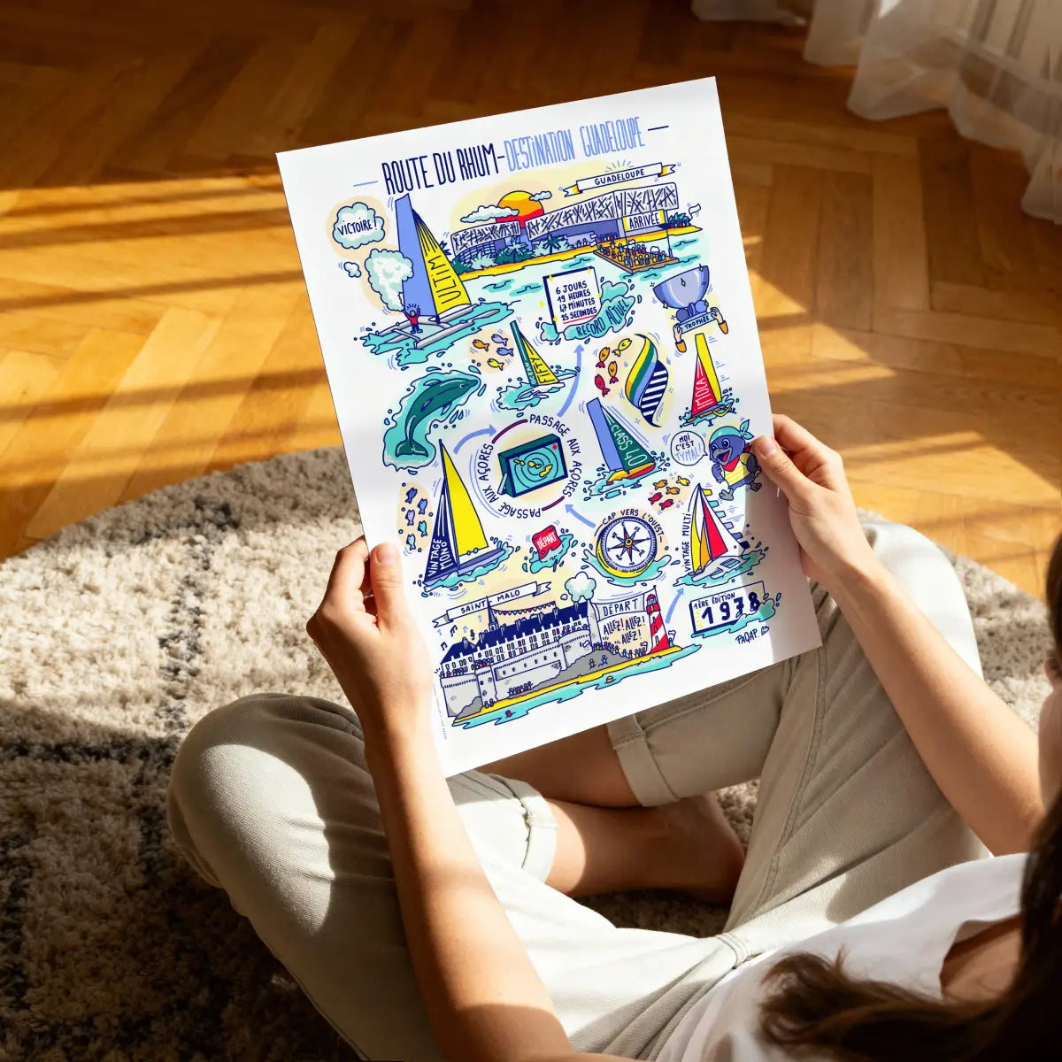 poster doodle art route du rhum