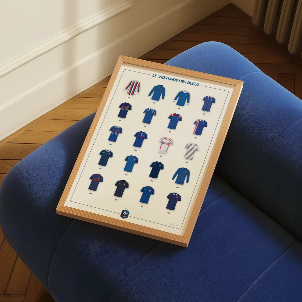 poster maillots équipe de france foot