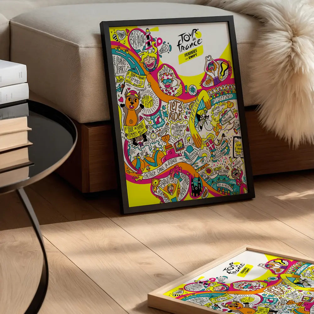 Affiche Tour de France Femmes - Doodle Art