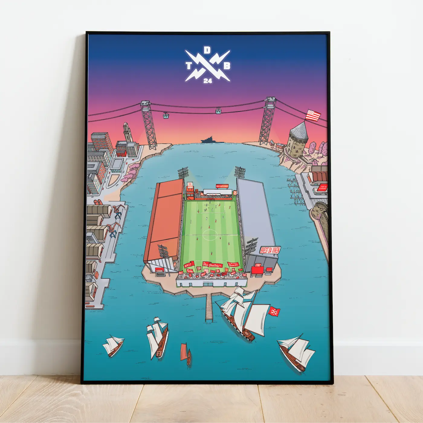 affiche décorative stade Brestois 29