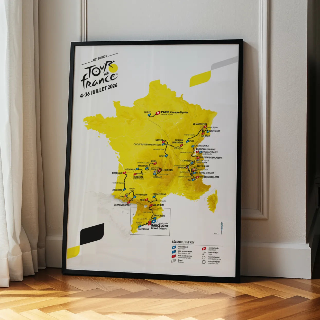 Tracé du Tour de France 2026