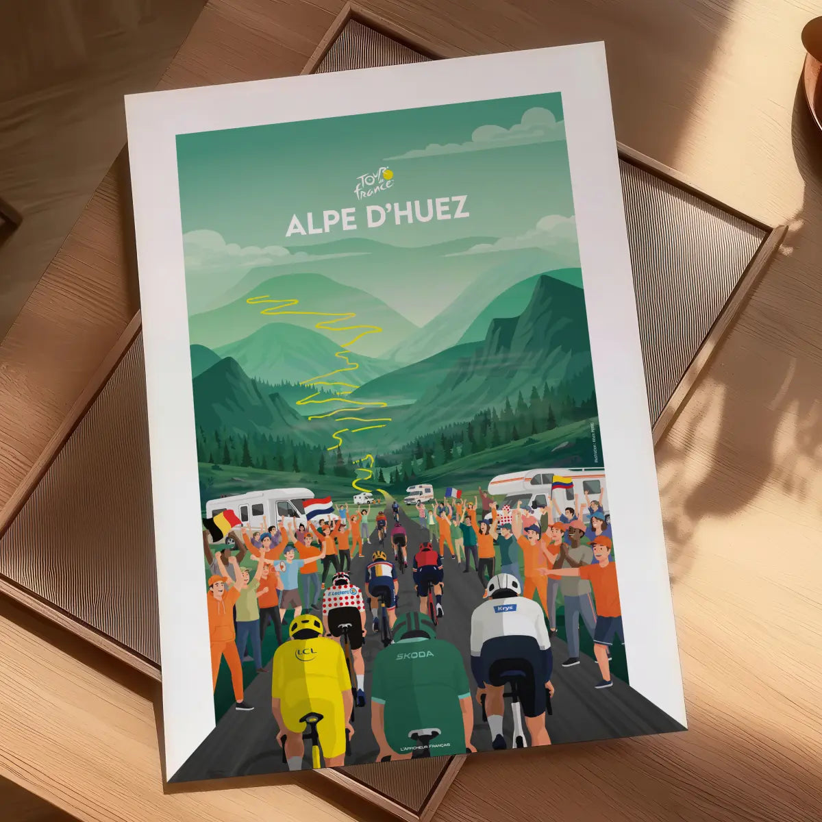 Affiche col Alpe d'Huez Cyclisme