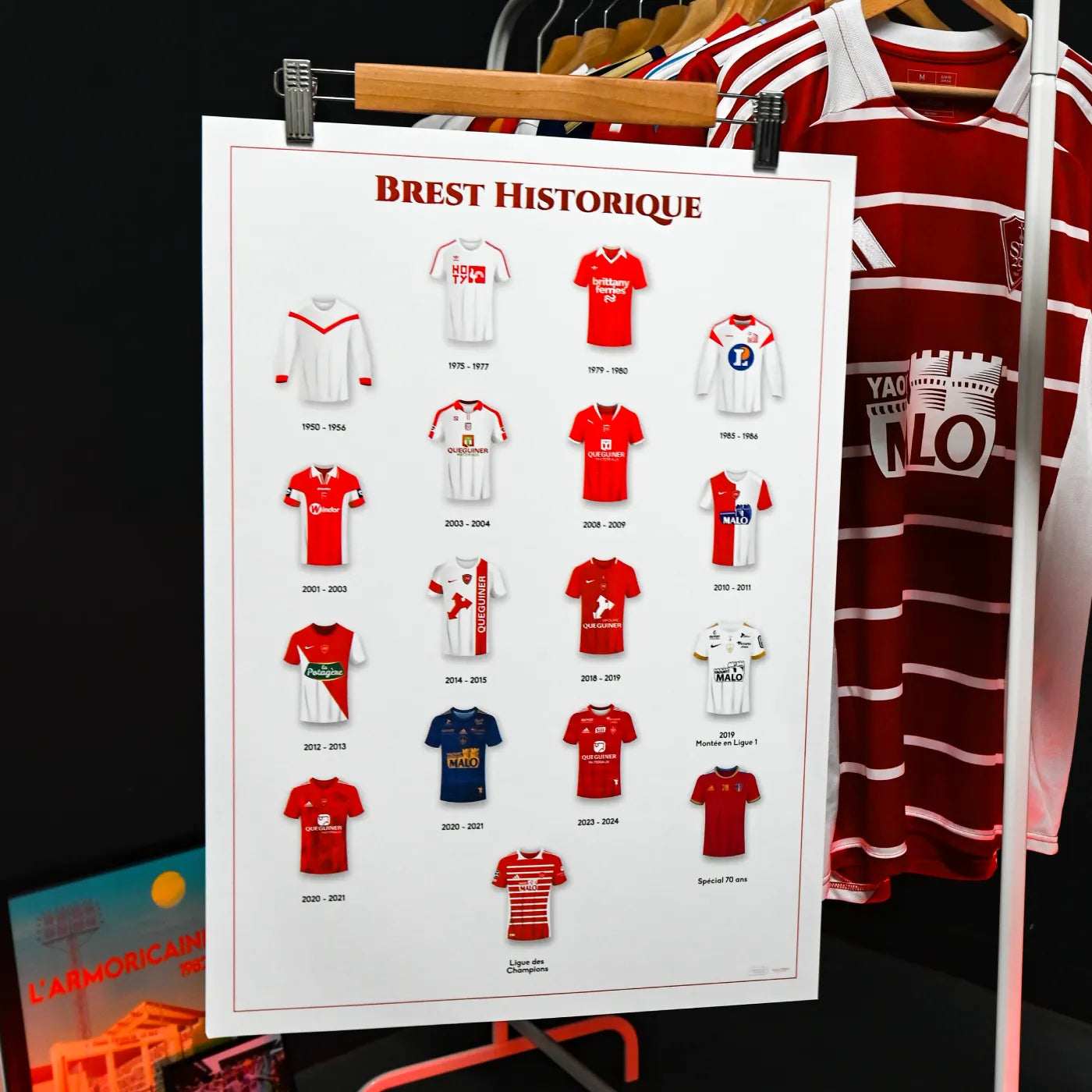 affiche maillots historiques et ligue des champions SB29