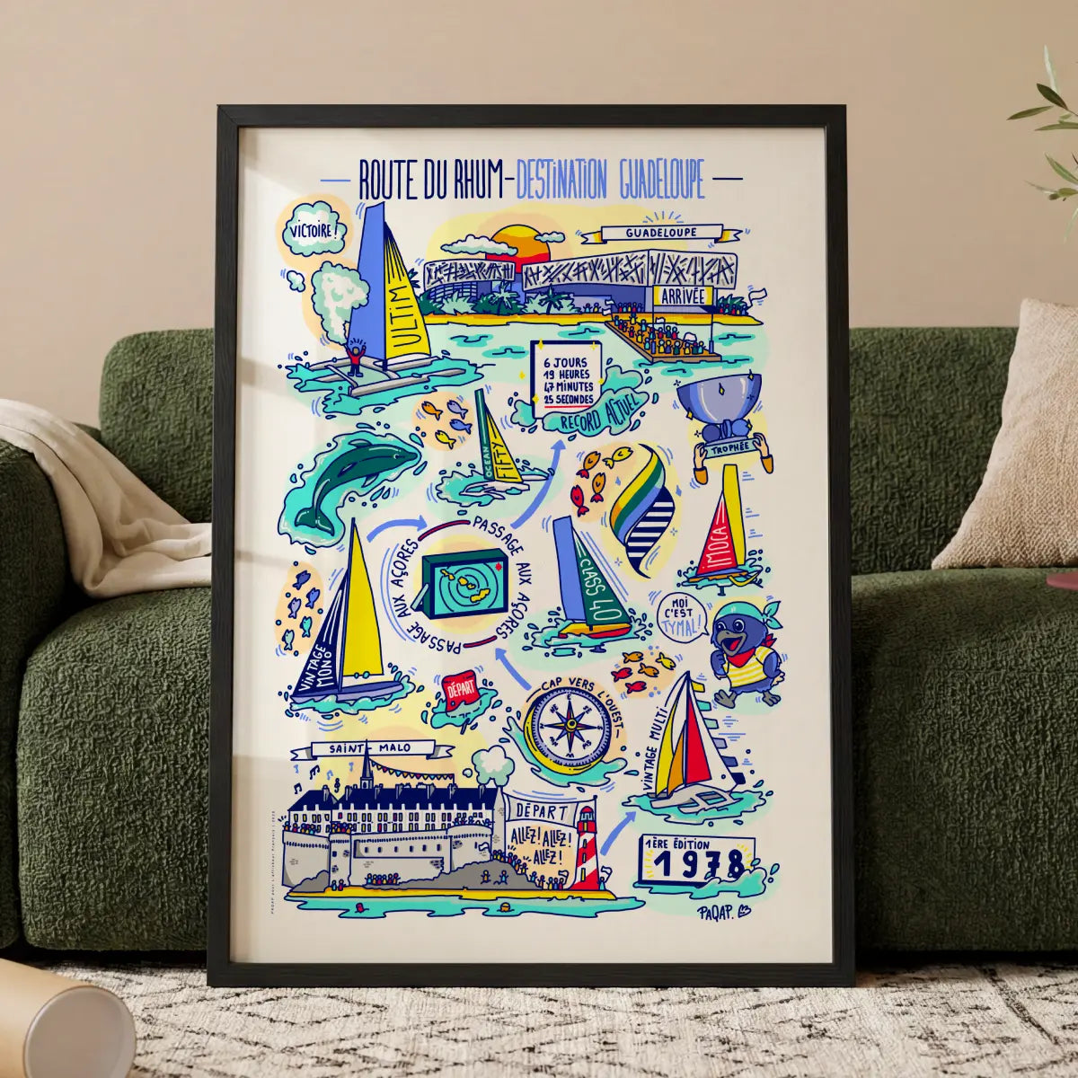 poster dessin route du rhum