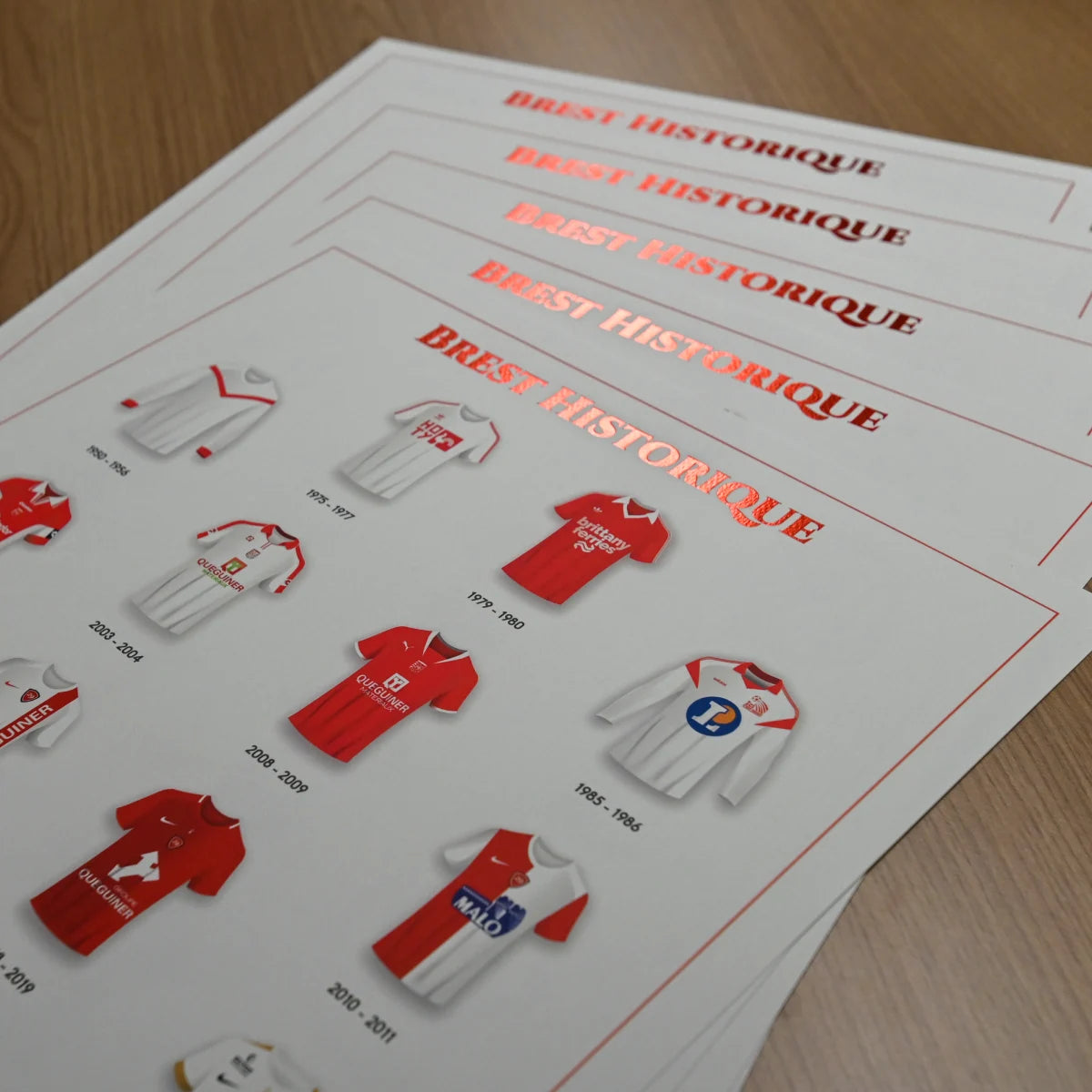 Poster maillots Stade Brestois